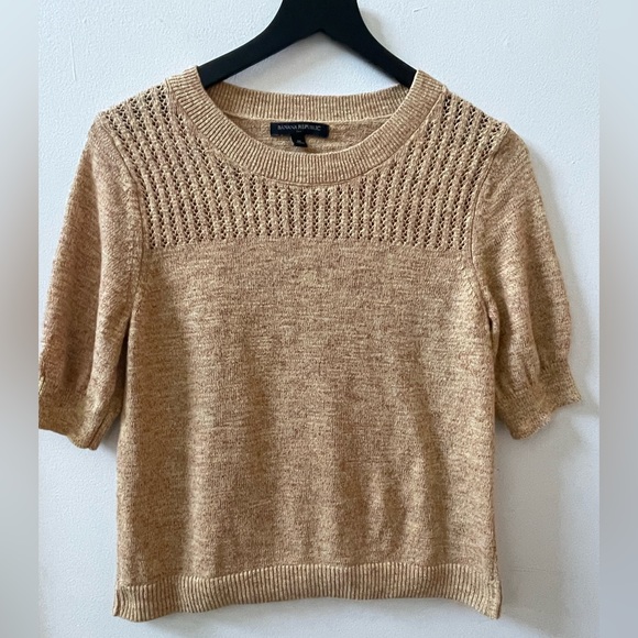 Banana Republic Sweaters - Banana Republic short sleeve sweater, yellow, size medium
